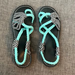 Crochet sandals